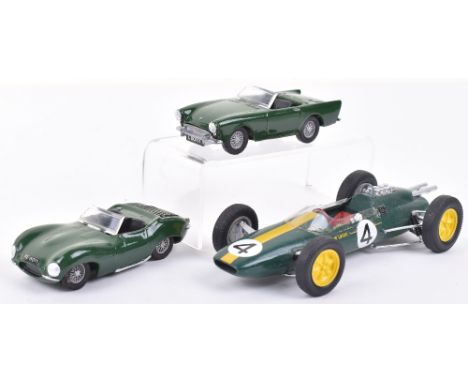 Jim Clarkes Team Lotus Formula one Racing Car, white metal hand-made model, plus two  P &amp; P Copy Models white metal  Sunb