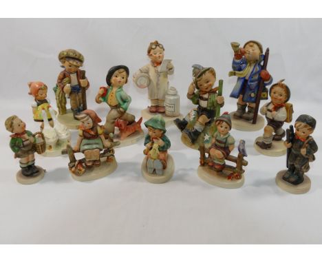 Twelve Goebel figures by M J Hummel, including the 'Little Pharmacist', 4.5cm high   CONDITION REPORT:  If you require furthe