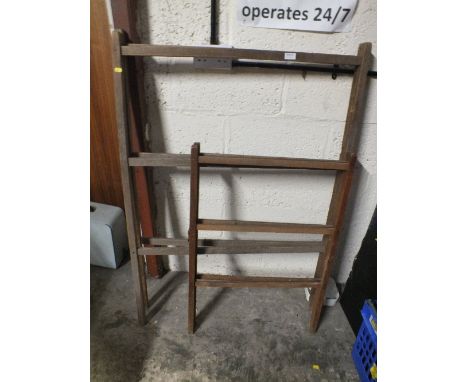 TWO VINTAGE WOODEN CLOTHES AIRERS