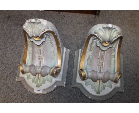 A PAIR OF VINTAGE CERAMIC CORBELS