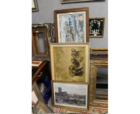 A LARGE PRINTED 'MAP OF FAIRYLAND' & TWO PRINTS (3)