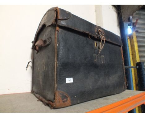 A VINTAGE BLACK TRUNK