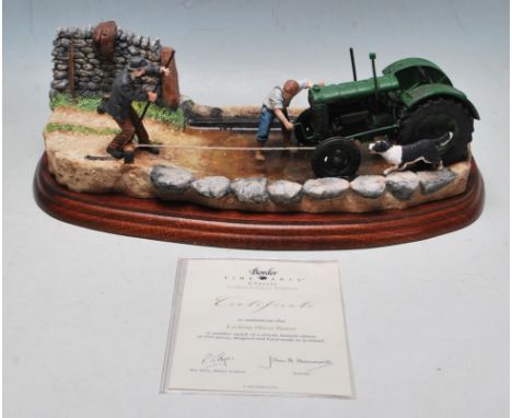 Border Fine Arts - Farm / Tractor Interest - a charming Border Fire Arts made limited edition resin figurine / statue B0985 '