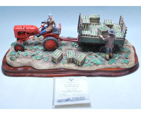 Border Fine Arts - Farm / Tractor Interest - a charming Border Fire Arts made limited edition resin figurine / statue B0649 '