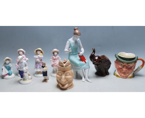 A collection of assorted ceramic statues / figurines, to include; x5 Coalport figures - CW303 Sunday Best, CW343 Ship Ahoy, C