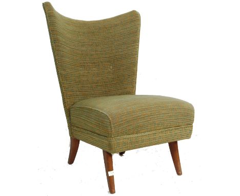 Believed Howard Keith - A retro vintage 20th Century wingback easy / lounge chair / armchair. The chair having a winged and b