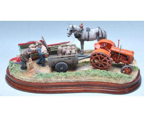 Border Fine Arts - Farm / Tractor Interest - a charming Border Fire Arts made limited edition resin figurine / statue B1057 '