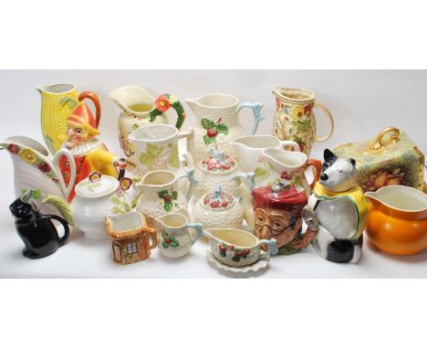 A large collection of Shorter and Son ceramic ware to include large jugs, water jugs, teapots, creamers, etc. All decorated w