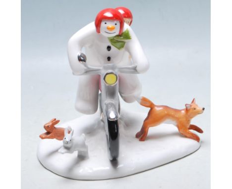 The Snowman - Coalport Characters - Hold On Tight - a Coalport made ' The Snowman ' Christmas related ceramic figurine. Prese