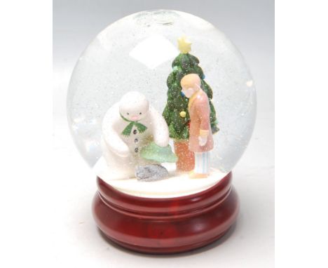 The Snowman - Coalport Characters - a Coalport made ' The Snowman ' Christmas related snowglobe figure group ' Christmas Frie