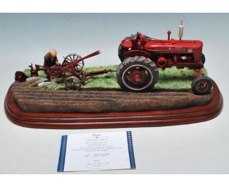 Border Fine Arts - Farm / Tractor Interest - a charming Border Fire Arts made limited edition A2142 resin figurine / statue '