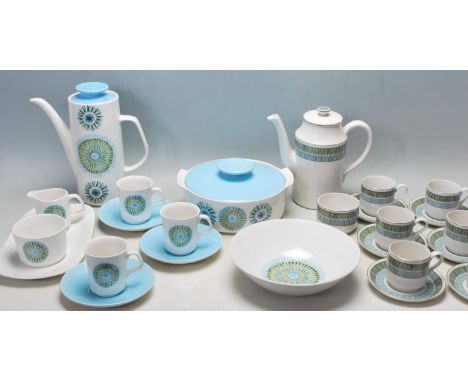 A collection of retro vintage late 20th century bone china pottery to include a part lot of Midwinter Whitehill tea service t