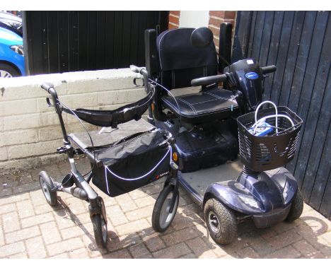An Invacare Mobility Scooter with walking aid 
