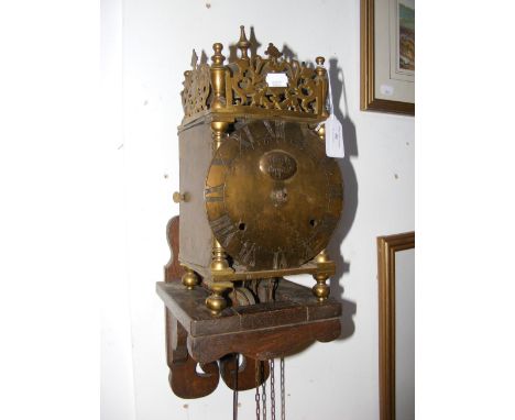 A brass lantern clock on bracket engraved Horner Rippon - the clock measuring 30cm high CONDITION REPORT Our team of trusted 