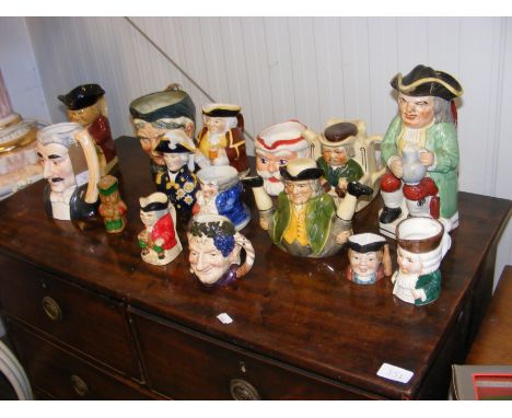 Assorted Toby Jugs, including Royal Doulton 'Granny', Tony Wood and Carlton Ware 
