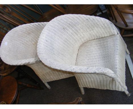 A pair of Lloyd Loom tub chairs 