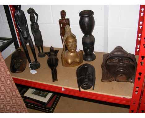 African tribal art, including masks, statuettes and busts 