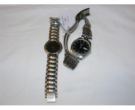 A gents vintage Seiko together with a Rado watch CONDITION REPORT Not currently ticking.The Rado clock face is 5.2cm in diame
