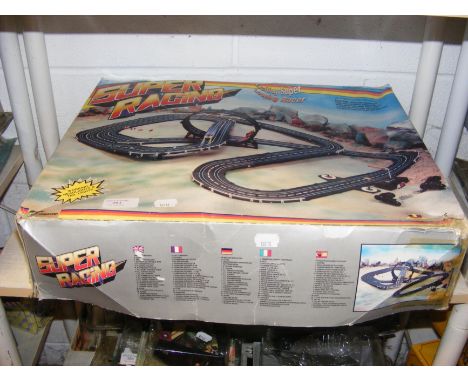 A vintage Childford Super Racing Scalextric style track set - in box 