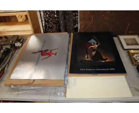 Five Pirelli calendars ranging from 1990 to 1993