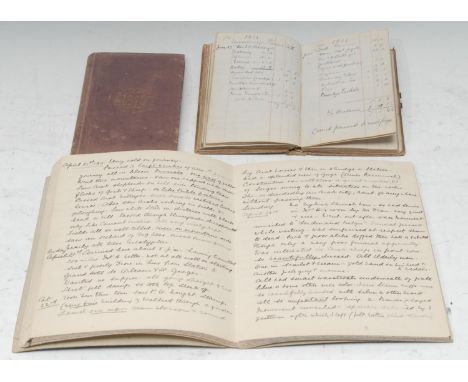 Manuscript - Lett's Pocket Diary and Almanac for 1892, partially filled in ink MS by a farmer's wife from near Daventry, Nort