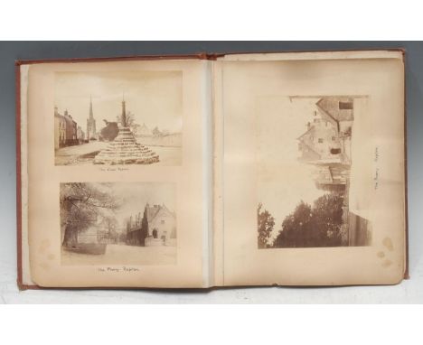 Local Interest - Photography, Derbyshire: a Victorian photograph album, comprising 21 b/w and sepia images of the Chapmans of