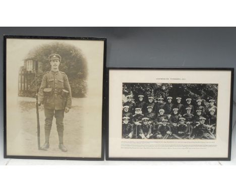 Photography - Military - a photograph, Oxfordshire Yeomanry 1911, the mount with key to names of sitters, including Major Val