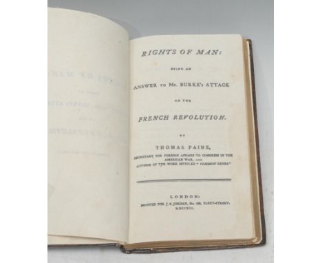 Political Theory - Paine (Thomas), Rights of Man: Being an Answer to Mr. Burke's Attack on the French Revolution, [bound with