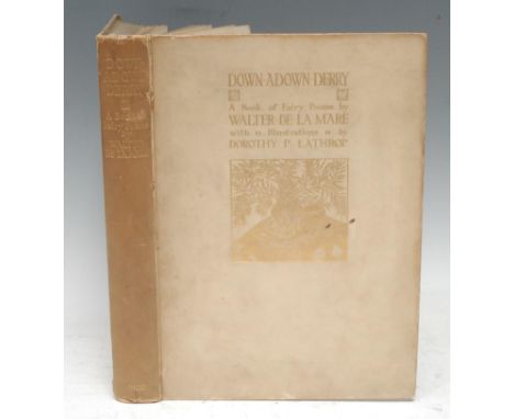 Children's Book - Mare (Walter de la) &amp; Lathrop (Dorothy P., illustrator), Down-Adown-Derry: A Book of Fairy Poems, signe
