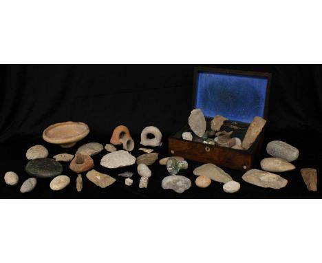 Antiquities - an antiquary's eclectic collection of Stone Age, Roman, Medieval and harlequin ancient, comprising various knap