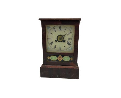 American spring driven shelf clock with alarm feature c 1890