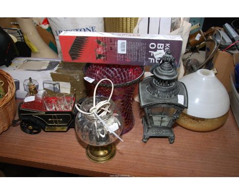 Quantity of miscellaneous items including; lamp shade, bird spike, etc.