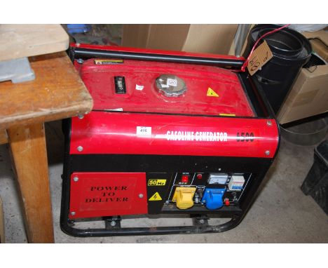 A Gazoline 650 with 110 or 240 volt Generator (engine turns).