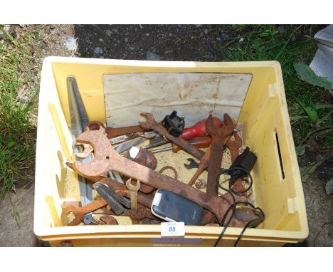 Box of tools: spanners,screwdrivers,etc.