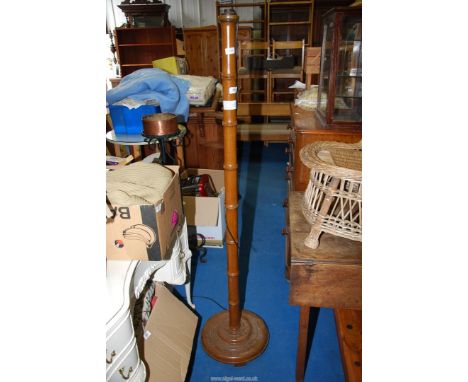 A 'Bamboo' effect standard lamp.