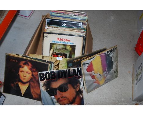 A quantity of LP's including Bob Dylan, etc.