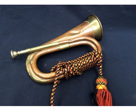 Brass and copper military bugle