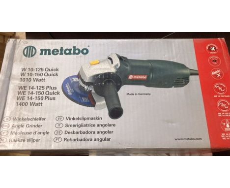 Metabo angle grinder 1400w, 14-150 quick.THIS ITEM IS OFF SITE AND SHOULD BE COLLECTED FROM VENDOR’s ADDRESS WITHIN TWO WEEKS