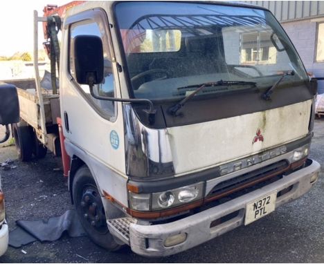 Mitsubishi Canter Pick Up 3000kg. with hydraulic grab. 54k miles showing. No mot, previously good running condition prior to 