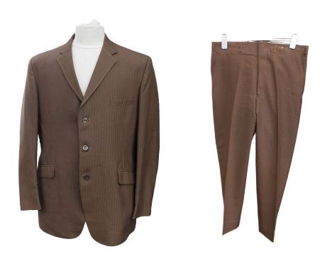 A collection of mens clothing - theatrical and original to include: a pair of evening trousers and a pair of pin-striped morn