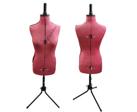 1930s Chil-Daw adjustable tailor's mannequin on a stand, together with two ladies head vintage wall plaques of the same perio
