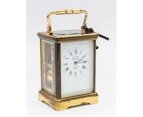 French striking carriage clock with key