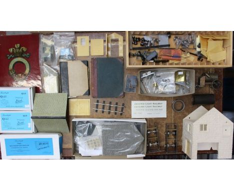Model Railway: A collection of assorted model railway track, together with a collection of assorted kit building accessories,