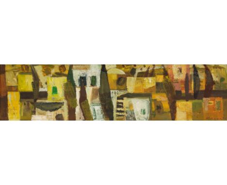 Paul Ohnsorge1915 Sagan - 1975 Berlin - "Dorf in Marokko" - Öl/Lwd. 30 x 115 cm. Sign. und dat. r. u.: Ohnsorge (19)62. Rahme