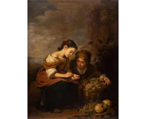 Josef Henfling1877 Auerbach - 1950 Kloster Ettal (nach dem Original von Bartolomé Esteban Murillo) - "Die Kleine Obsthändleri