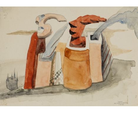 Pit Morell1939 Kassel - lebt und arbeitet in Worpswede - "In Worcester" - Aquarell/Papier. 13,2 x 18 cm. Sign. und dat. r. u.