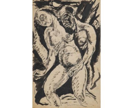 Ernst Thoms1896 Nienburg - 1983 Wietzen - "Susanna" (Susanna im Bade) - Tusche/Papier. 21,8 x 13,9 cm. Betit. r. u.: Susanna.