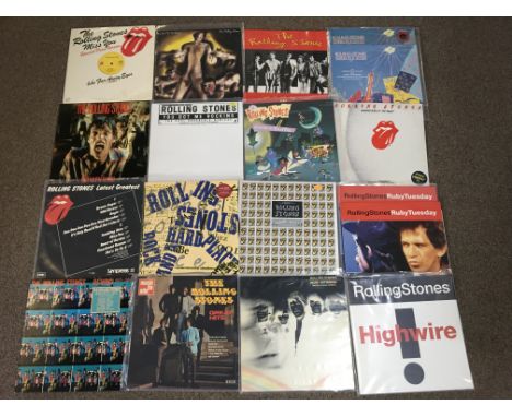 Eighteen Rolling Stones vinyl records (thirteen 12 inch singles), Going To a Go Go (x2), Time Is On My Side Live, One Hit (To