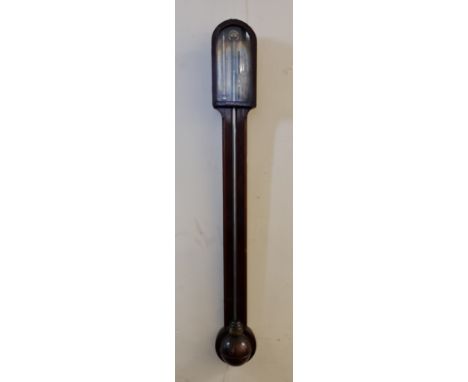 A G. Turconi Liverpool mahogany cased mercury filled stick barometer, height 90cm. IMPORTANT: Online viewing and bidding only