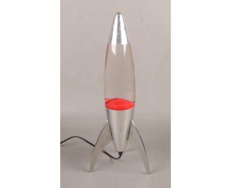 A chrome effect Lunar Lava Lamp (approx 49 cm height)  